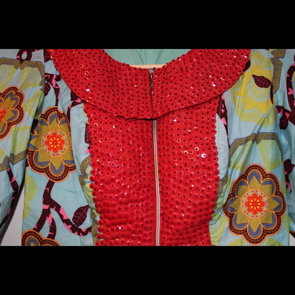 African print blouse